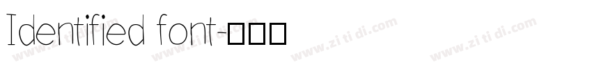 Identified font字体转换